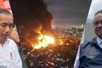 Kebakaran Depo Pertamina Plumpang menyebabkan warga sekitar turut menjadi korban hingga menyeret Jokowi dan Anies untuk bertanggung jawab. (Foto: Istimewa)