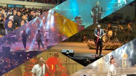Pesta Semalam Minggu Yogyakarta sukses digelar secara meriah di atas panggung 360 derajat yang menampilkan lima musisi ternama. (Foto: Raria.id/Rafi)