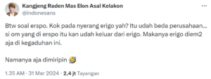Erspo bukan erigo