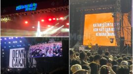 Pesta Semalam Minggu Jakarta berlangsung meriah berkat penampilan musisi dengan lagu berbahasa Jawa, seperti Guyon Waton dan Denny Caknan. (Foto: Raria.id/Nisrina)