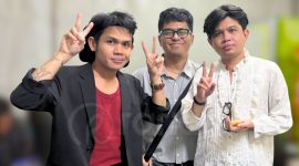 Grup band yang sering viral karena lagu-lagu galaunya, Juicy Luicy, mengakui besarnya peran medsos bagi karier mereka. (Foto: Raria.id/Rafi Muflih)