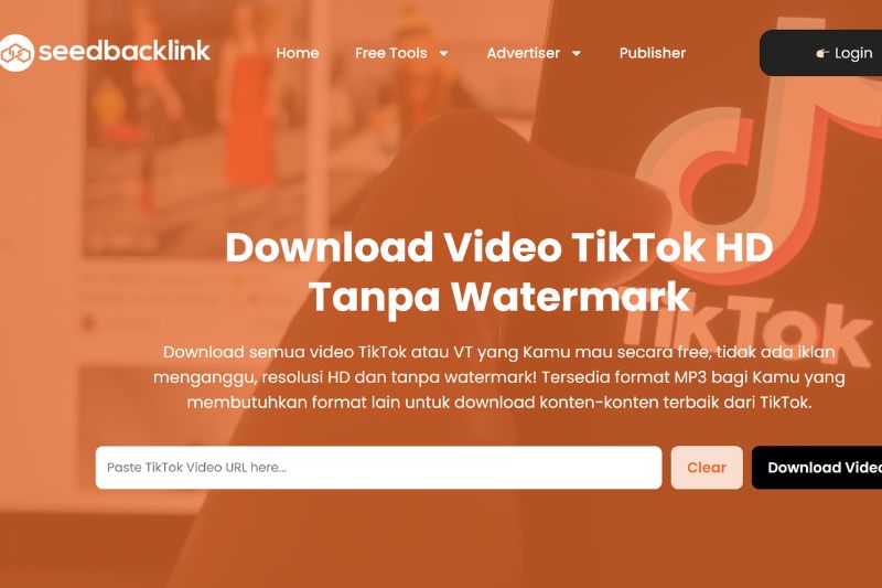 Cara cepat dan mudah download video TikTok di Seedbacklink tanpa watermark langsung dari browser tanpa perlu mengunduh aplikasi tambahan.